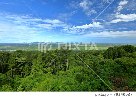 新潟県南蒲原郡田上町 護摩堂山からの新潟の景色 新潟県南蒲原郡田上町 護摩堂山からの新潟の景色 79340037