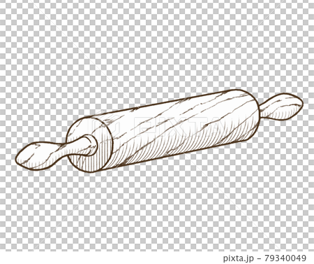 Print-style wooden rolling pin 79340049