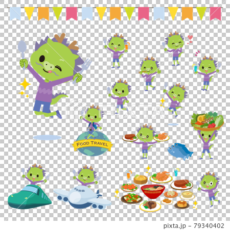 食のイベントに関する龍の男の子のセット 79340402