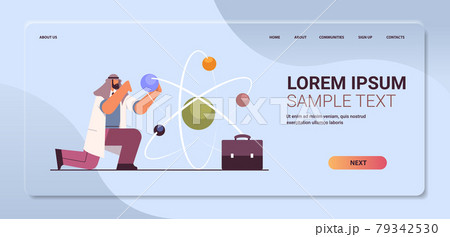 arab research scientist working with molecular structure man researcher making chemical experiment in laboratory arab research scientist working with molecular structure man researcher making chemical experiment in laboratory 79342530