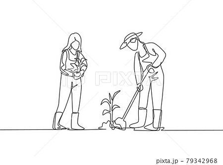 One continuous line drawing of young golf - Stock Illustration  [71211257] - PIXTA