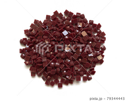 Set of brown diamonds for diamond embroidery isolated on white background. Set of brown diamonds for diamond embroidery isolated on white background. 79344443