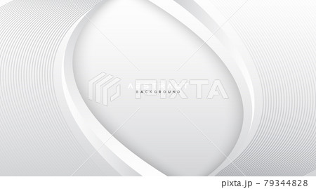 Abstract white and light gray curve background. Smooth and clean vector design. Subtle and elegant style texture. Modern bright wave line graphic element. Space for your text. Vector illustration 79344828