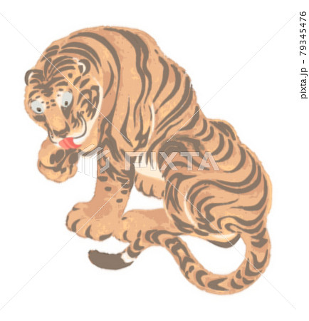 猛虎図』伊藤若冲のイラスト素材 [79345476] - PIXTA