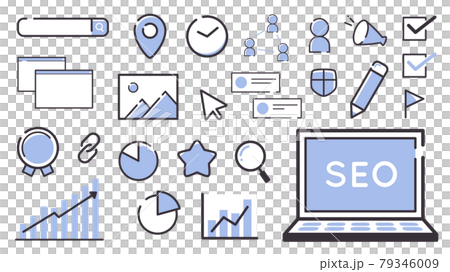 Simple line icon material set_SEO_IT_digital Simple line icon material set_SEO_IT_digital 79346009