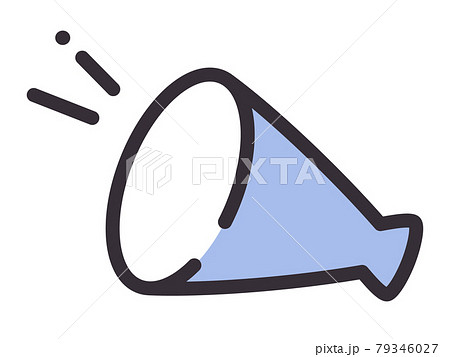 シンプルな線のメガホンのイラスト シンプルな線のメガホンのイラスト 79346027
