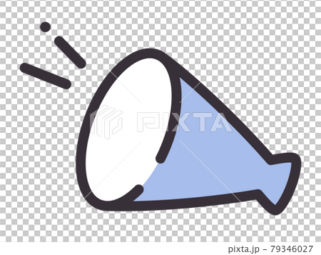 シンプルな線のメガホンのイラスト シンプルな線のメガホンのイラスト 79346027