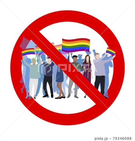 Prohibition lgbt parade, symbol ban, no homosexual rainbow 79346088