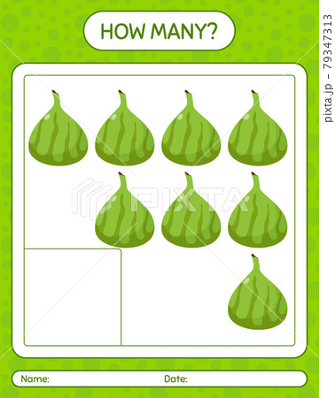 How many counting game with indian fig. worksheet for preschool kids, kids activity sheet, printable worksheet 79347313
