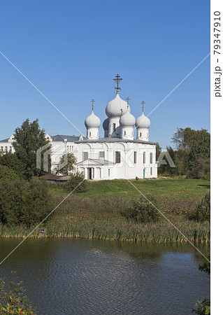 Inner courtyard Belozersky Kremlin and Spaso-Preobrazhensky Cathedral in the Vologda region Inner courtyard Belozersky Kremlin and Spaso-Preobrazhensky Cathedral in the Vologda region 79347910