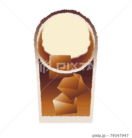 コーヒーフロート_水彩風_素材 コーヒーフロート_水彩風_素材 79347947