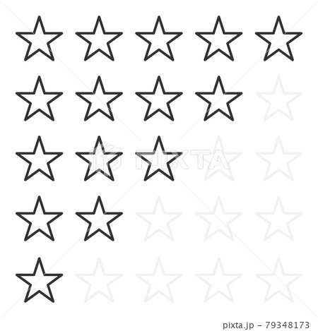 Five star rating. Isolated badges for website or app - stock infographics. Vector illustration. Five star rating. Isolated badges for website or app - stock infographics. Vector illustration. 79348173