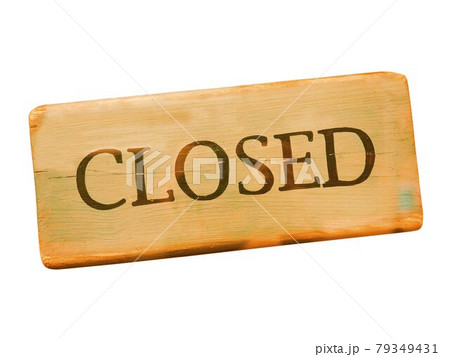 wooden closed sign wooden closed sign 79349431
