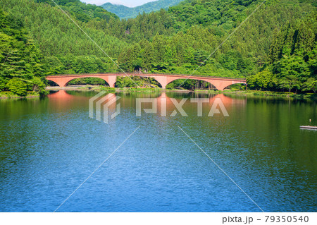 碓氷湖 坂本ダム 夢のせ橋 初夏の周辺景色 碓氷湖 坂本ダム 夢のせ橋 初夏の周辺景色 79350540