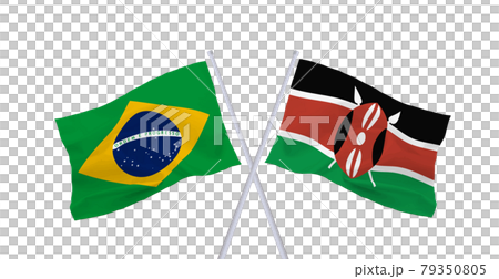 ブラジルとケニア共和国の国旗 79350805