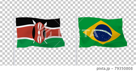 Flags of Brazil and the Republic of Kenya Flags of Brazil and the Republic of Kenya 79350808
