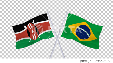 ブラジルとケニア共和国の国旗 79350809