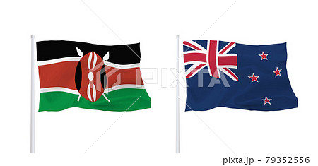 ニュージーランドとケニア共和国の国旗