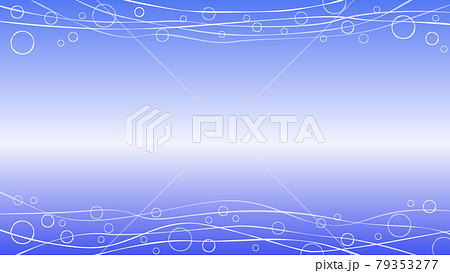 ヘッダーやバナーに使える海の中をイメージした抽象的かつ幻想的なブルー基調の横長イラストのイラスト素材