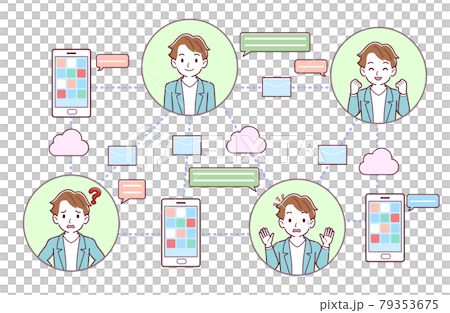 ソーシャルメディアを使う人 79353675