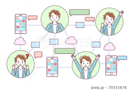 ソーシャルメディアを使う人 79353676
