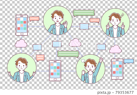 ソーシャルメディアを使う人 79353677