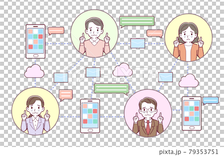 使用社交媒體的人 使用社交媒體的人 79353751