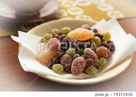 ちゃぶ台の甘納豆　和菓子　甘味　お菓子 79353936