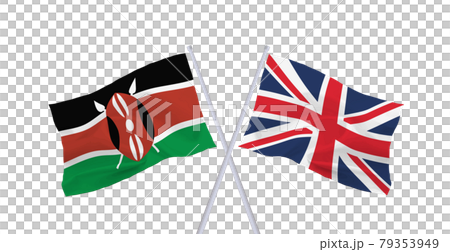 聯合王國和肯尼亞共和國的旗幟 79353949