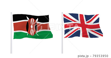 イギリスとケニア共和国の国旗