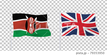 聯合王國和肯尼亞共和國的旗幟 79353950