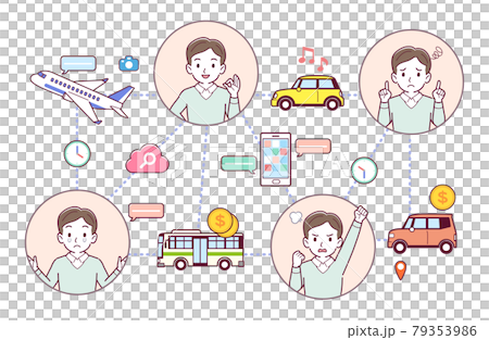 旅行をする人々 旅行をする人々 79353986
