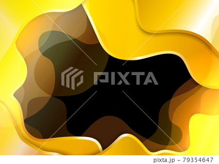 Golden abstract background. Papercut shapes composition. Gradient vector art illustrator 79354647