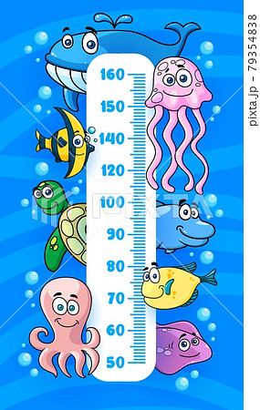 Kids height chart ocean animals and fishes Kids height chart ocean animals and fishes 79354838