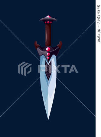 Magical medieval steel dagger blade with wood hilt Magical medieval steel dagger blade with wood hilt 79354840
