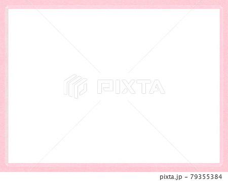 シンプルなピンク色のフレーム素材のイラスト素材