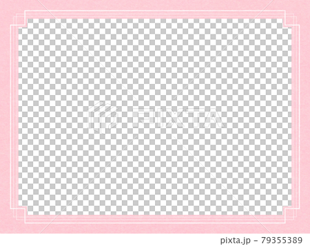 シンプルなピンク色のフレーム素材のイラスト素材