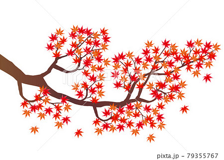 紅葉 秋 風景 アイコンのイラスト素材