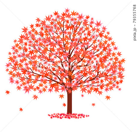 紅葉 秋 風景 アイコンのイラスト素材