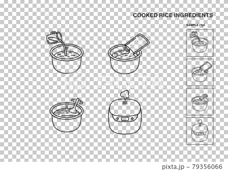 炊き込みご飯の素イラスト（線） 79356066