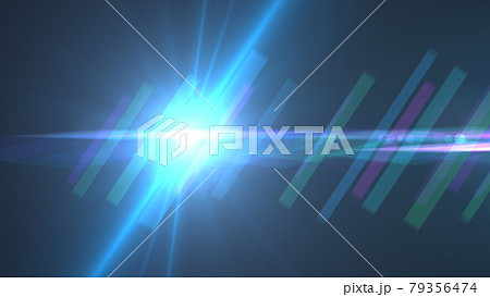 フレアライト光線ビームグラフィック背景素材 79356474