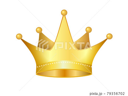 金色の輝く王冠のイラスト素材