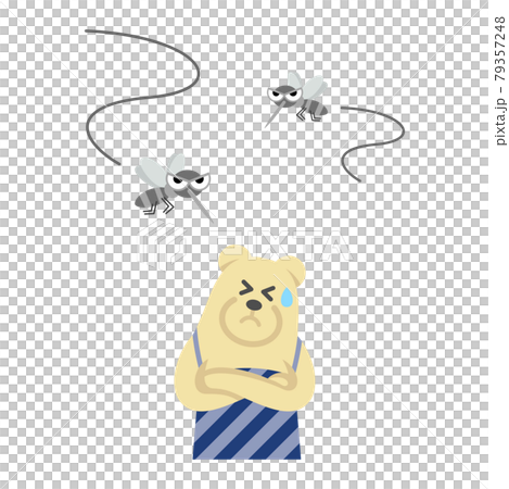 一個被蚊子折磨的北極熊丈夫的插圖圖像 一個被蚊子折磨的北極熊丈夫的插圖圖像 79357248