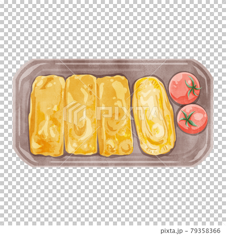 卵焼きの手描き水彩風イラスト 79358366