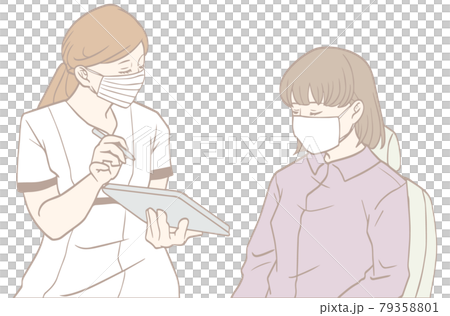 治療・施術の説明（パステルカラー）マスク 79358801