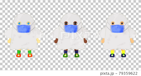 Halloween boy's ghost costume set mask to prevent infection Halloween boy's ghost costume set mask to prevent infection 79359622