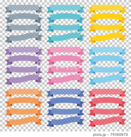 かわいい リボン 素材 セット 79360678
