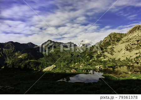 Small mountain lake on the Orobie Italy Alps Small mountain lake on the Orobie Italy Alps 79361378