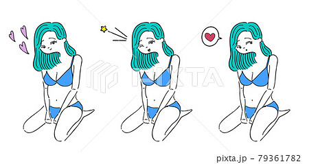 セクシーなビキニの女性のイラスト 79361782