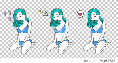 セクシーなビキニの女性のイラスト 79361782
